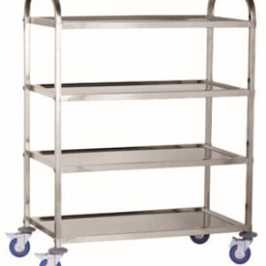 Square tube Hotel trolley 4 layers A1008