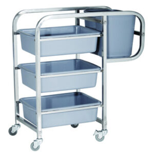 Square tube Dish collecting cart A1060