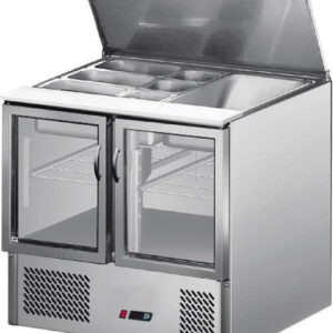 Two Glass Door Saladette ESL3830